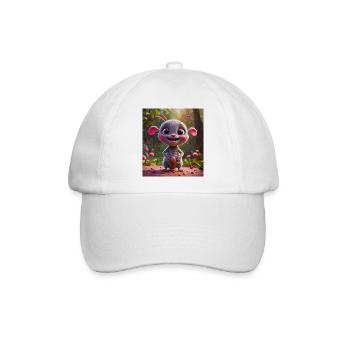 Happy Halloween, süß, Monster, wilde Haare, gruselig, lustig - Baseballkappe - Weiß/Weiß - Vorne