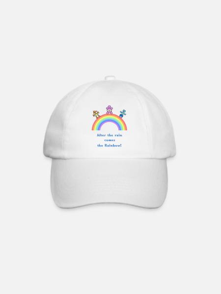 Nach Regen kommt der Regenbogen - Baseballkappe - Weiß/Weiß