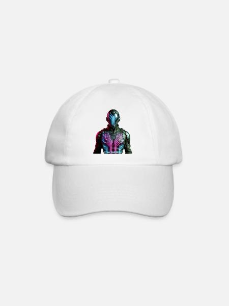 Cyber Rebellion - Digital Phantom - Baseballkappe - Weiß/Weiß