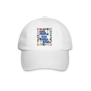 Cool people drink Margaritas - Baseballkappe - Weiß/Weiß - Vorne