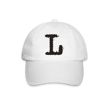 L - Baseballkappe - Weiß/Weiß - Vorne