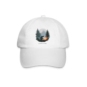 Bushcraft is My Therapy – Natur & Überleben - Baseballkappe - Weiß/Weiß - Vorne