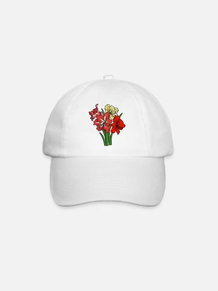 Amaryllis - Baseballkappe - Weiß/Weiß