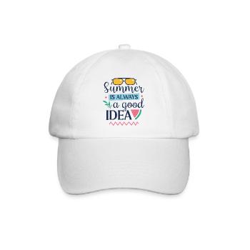 Sommer ist immer eine gute Idee - Baseballkappe - Weiß/Weiß - Vorne