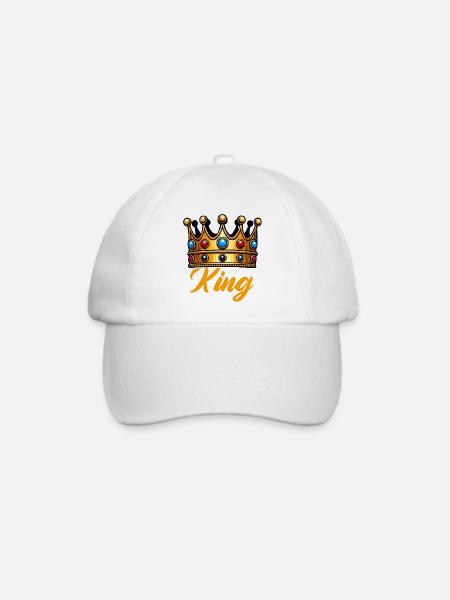 krone könig - Baseballkappe - Weiß/Weiß