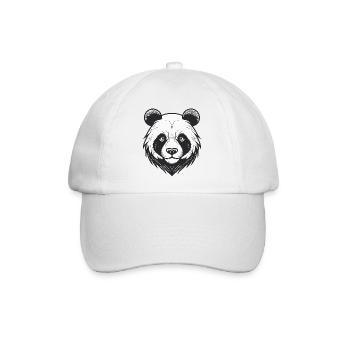 Bärengesicht mit Wildtier-Charme - Baseballkappe - Weiß/Weiß - Vorne