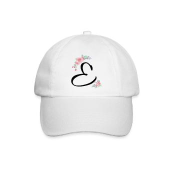 Brief und Blumen - Baseballkappe - Weiß/Weiß - Vorne