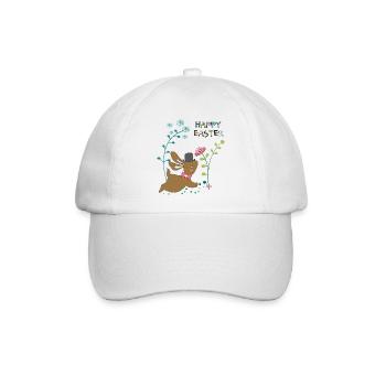 Happy Easter - Baseballkappe - Weiß/Weiß - Vorne