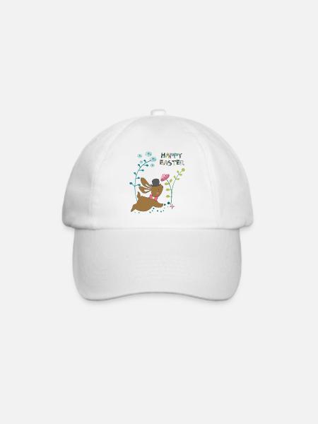 Happy Easter - Baseballkappe - Weiß/Weiß