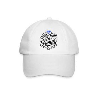 Mein Team Meine Familie - Baseballkappe - Weiß/Weiß - Vorne
