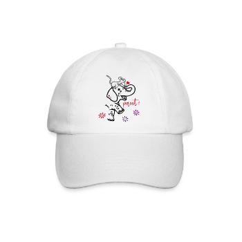 Elefant und Maus - Baseballkappe - Weiß/Weiß - Vorne