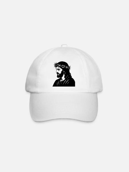 jesus - Baseballkappe - Weiß/Weiß