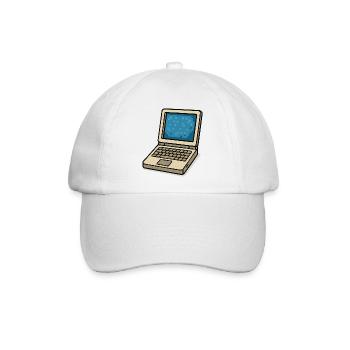 laptop - Baseballkappe - Weiß/Weiß - Vorne