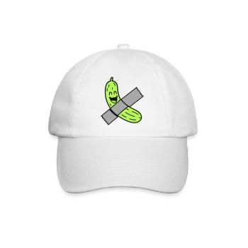 Gurke mit Tape - Baseballkappe - Weiß/Weiß - Vorne