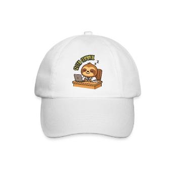 SLOTH CRIMINAL - Kawaii Tier Faultier Humor - Baseballkappe - Weiß/Weiß - Vorne