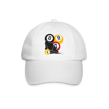 Billard-Fokus - Baseballkappe - Weiß/Weiß - Vorne