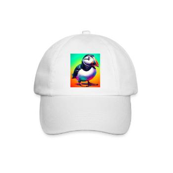 Papageitaucher - Baseballkappe - Weiß/Weiß - Vorne
