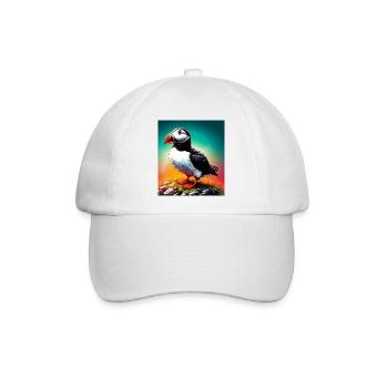 Papageitaucher - Baseballkappe - Weiß/Weiß - Vorne