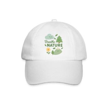 Atmen Sie die Natur - Baseballkappe - Weiß/Weiß - Vorne