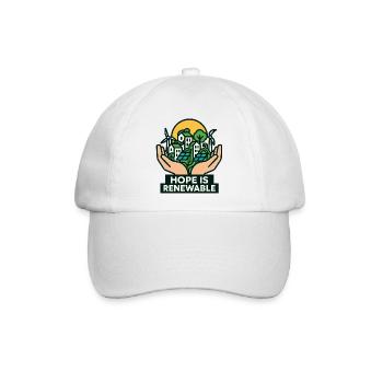 Hoffnung ist erneuerbar - Baseballkappe - Weiß/Weiß - Vorne