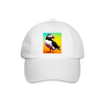Papageitaucher - Baseballkappe - Weiß/Weiß - Vorne