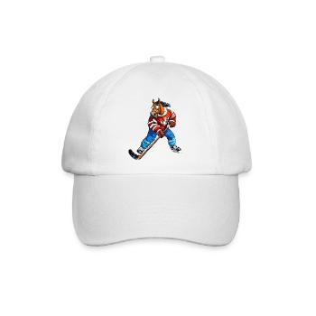 Eishockey Pferd - Baseballkappe - Weiß/Weiß - Vorne