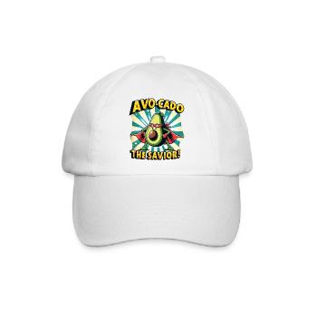 Avo-Cado der Retter - Baseballkappe - Weiß/Weiß - Vorne