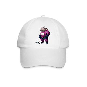 Nilpferde Eishockey - Baseballkappe - Weiß/Weiß - Vorne