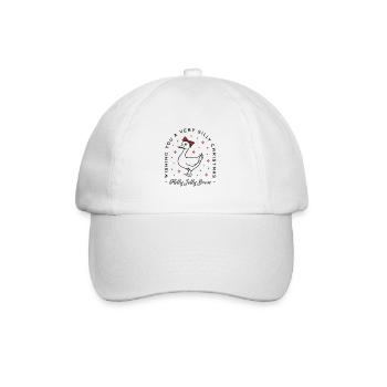 Dumme Gans Weihnachtswünsche adrett skurril Weihnachten - Baseballkappe - Weiß/Weiß - Vorne
