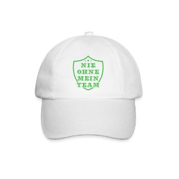 Mein Team - Baseballkappe - Weiß/Weiß - Vorne