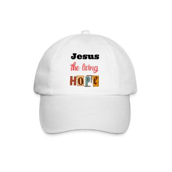 Lebensfreude Hoffnung Design - Baseballkappe - Weiß/Weiß - Vorne