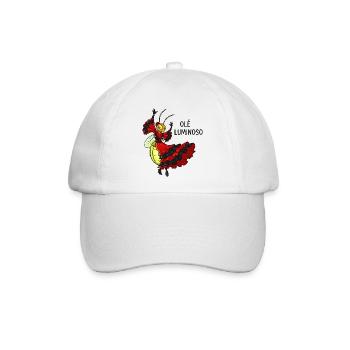 Flamenco Glühwürmchen Tanzkostüm - Baseballkappe - Weiß/Weiß - Vorne