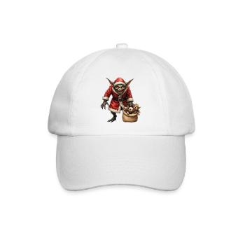 Weihnachtsgoblin mit Kreaturen - Baseballkappe - Weiß/Weiß - Vorne