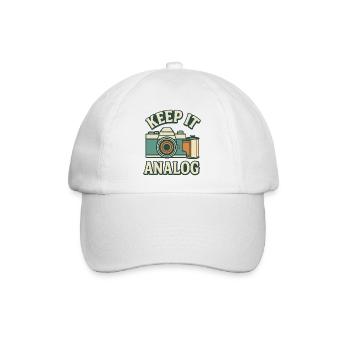 Bleib analog - Baseballkappe - Weiß/Weiß - Vorne