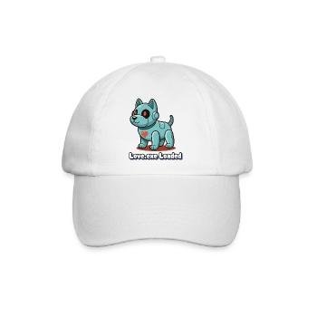 Love.exe Hund Pixel Robo - Baseballkappe - Weiß/Weiß - Vorne