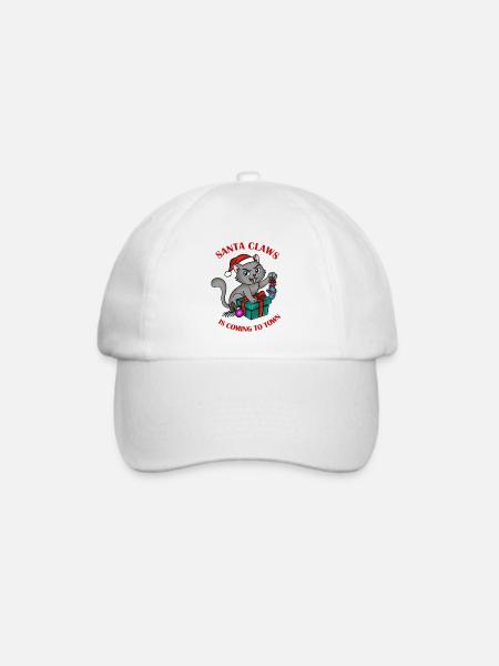 SantaClaws Geschenkepfote - Baseballkappe - Weiß/Weiß
