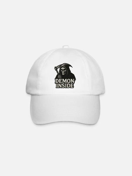 Dämon Innen Grim Reaper - Baseballkappe - Weiß/Weiß