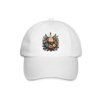 Floral Rebellion - Baseballkappe - Weiß/Weiß - Vorne