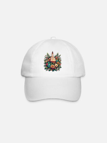 Floral Rebellion - Baseballkappe - Weiß/Weiß