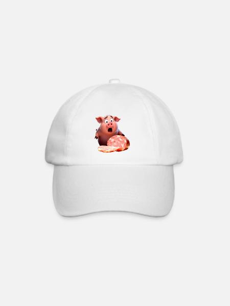 Verzweifeltes Schwein - Baseballkappe - Weiß/Weiß