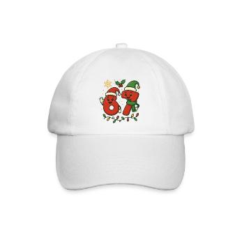 Fröhlicher Brainrot - Baseballkappe - Weiß/Weiß - Vorne