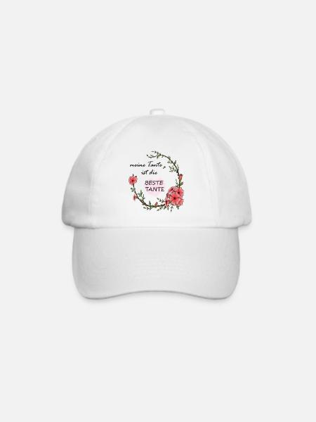 Beste Tante - Baseballkappe - Weiß/Weiß