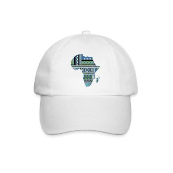 Afrika-Karten-Stammesgruppe - Baseballkappe - Weiß/Weiß - Vorne
