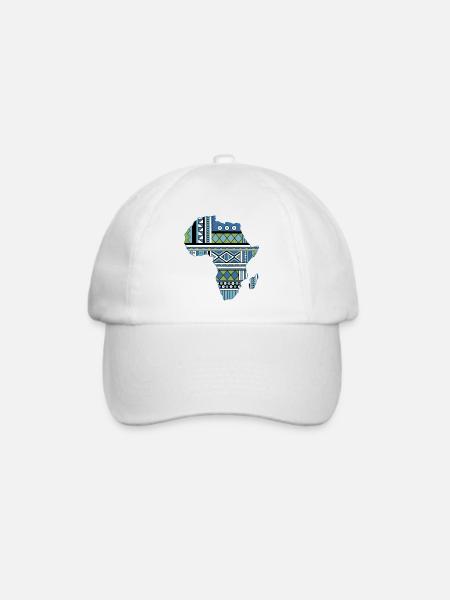 Afrika-Karten-Stammesgruppe - Baseballkappe - Weiß/Weiß