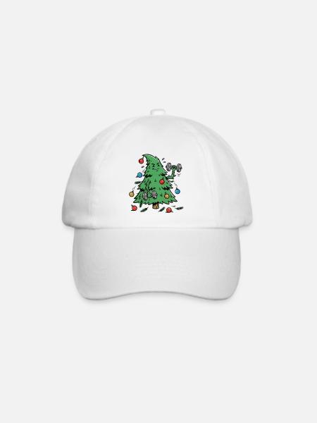 Train hard, decorate harder - Baseballkappe - Weiß/Weiß