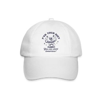 auf deine Diät - Baseballkappe - Weiß/Weiß - Vorne