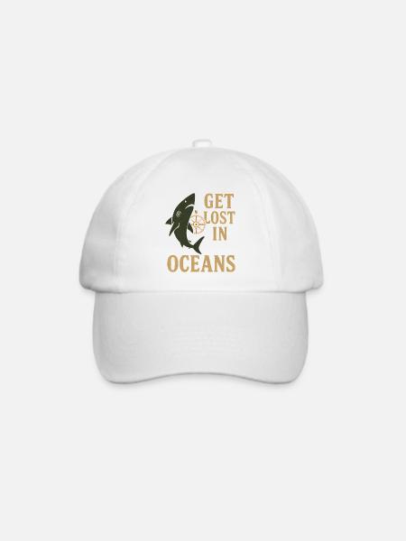 Get Lost in Oceans Nautik - Baseballkappe - Weiß/Weiß