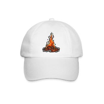 Lagerfeuer - Baseballkappe - Weiß/Weiß - Vorne