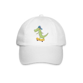 cooles Skater KROKO - Baseballkappe - Weiß/Weiß - Vorne