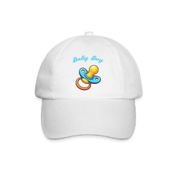 Schnuller Cartoon Baby - Baseballkappe - Weiß/Weiß - Vorne